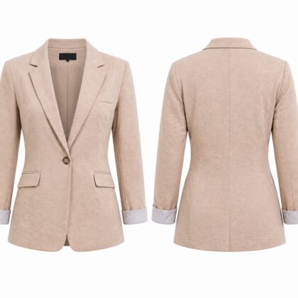 Stylish light peach blazer